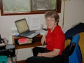 Gail In Her "Office"